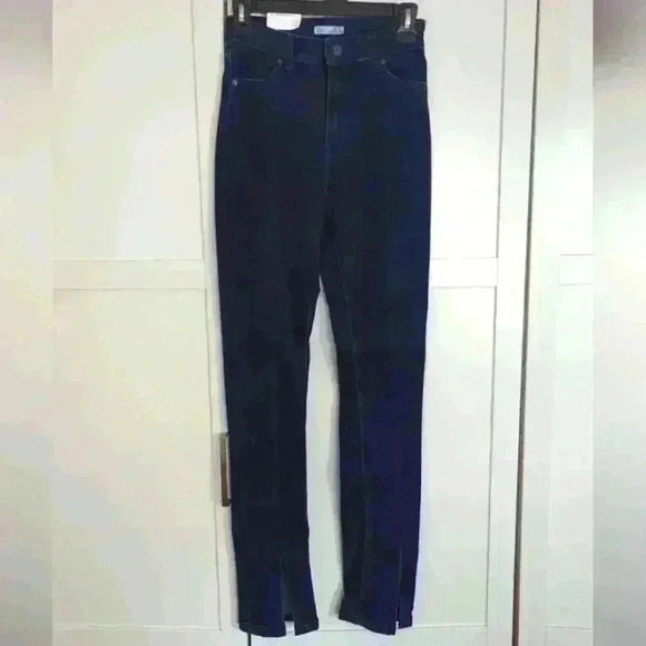 DEX | Ella Super Skinny High  Rise Split Hem Dark Wash Jeans Size 26 - Picture 3 of 7